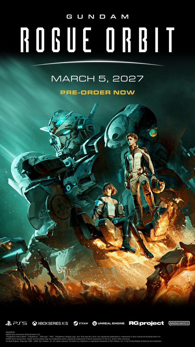Do you and your Mobile Suit have what it takes to help humanity's chances at survival? GUNDAM ROGUE ORBIT lands March 5, 2027. Pre-order now:
