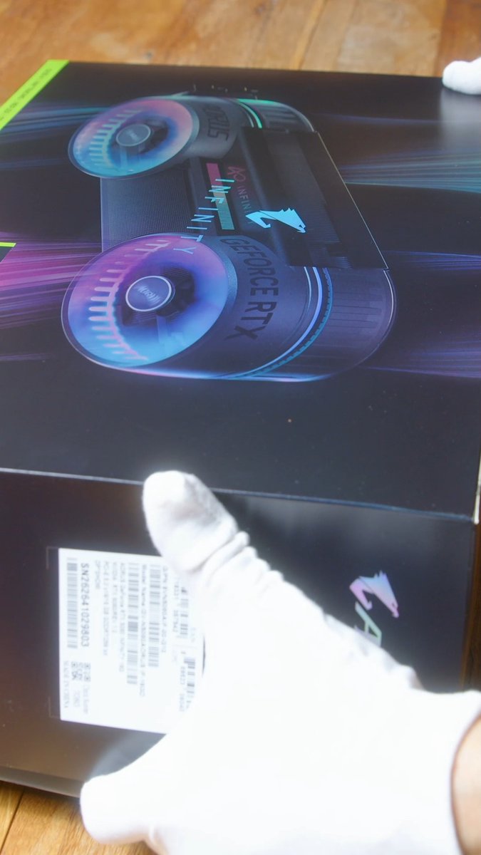 Unboxing the AORUS GeForce RTX™ 5080 INFINITY 16G. ♾️ Built with WINDFORCE HYPERBURST cooling, Hawk Fans, RGB Halo, and a concealed power connector for a clean, premium finish. Pick up an eligible INFINITY Series GPU during 40 Days of INFINITY and redeem an exclusive 40th Anniversary Gift Bag while supplies last. 🔗 Link in bio to learn more #40DaysofINFINITY #INFINITY #AORUS #GIGABYTE #GeForceRTX