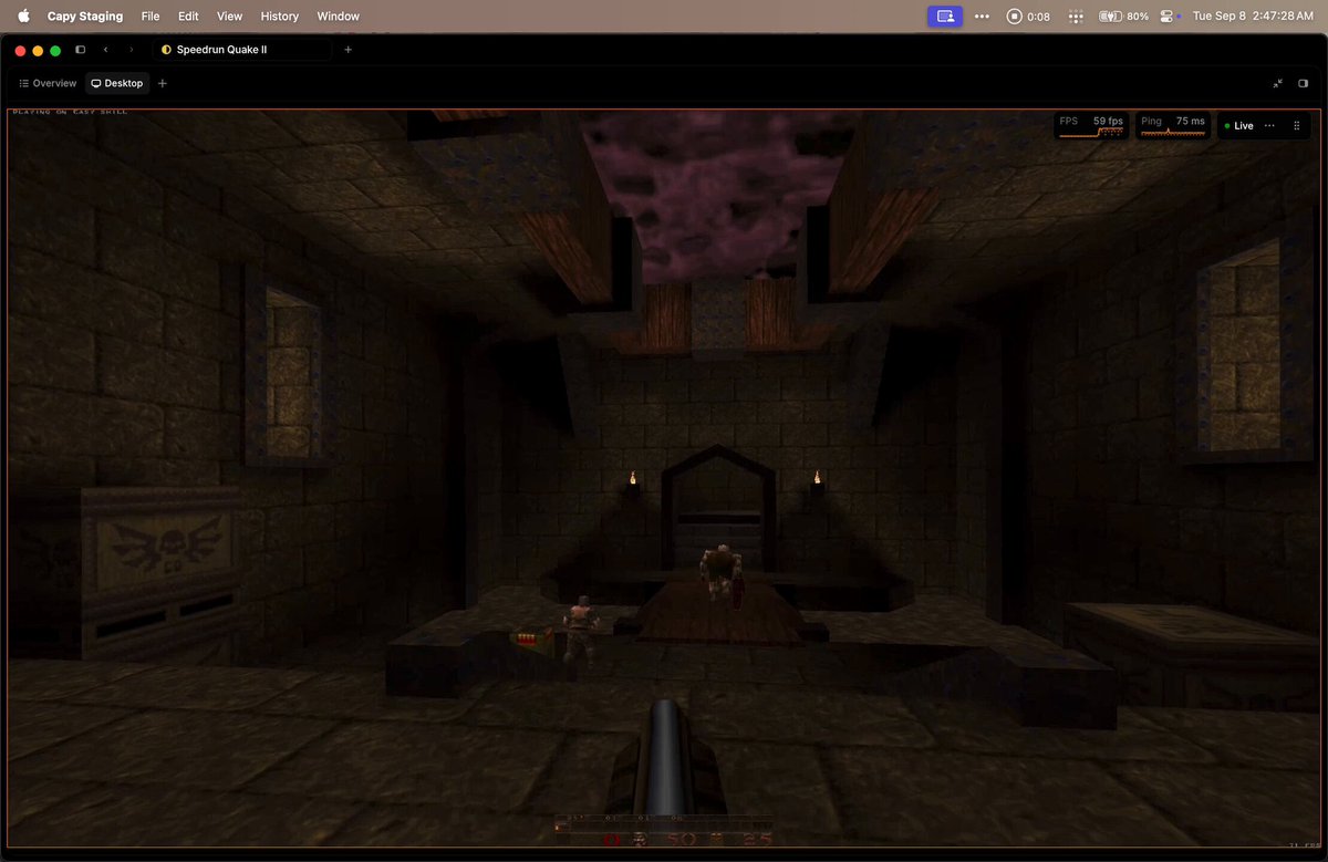 just had capy speed run quake ii for me