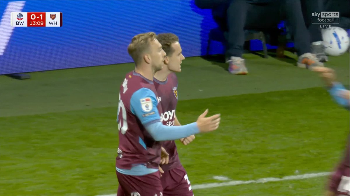 Jarrod Bowen is in the right place at the right time to give West Ham the advantage against Bolton 🔥