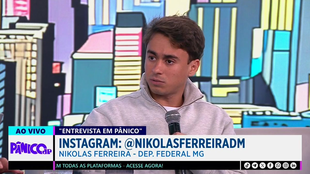 "ELE ARREGANHOU O OLHO!" NIKOLAS FERREIRA REVELA CONVERSA COM ALEXANDRE DE MORAES #Pânico Assista ao Pânico na íntegra: