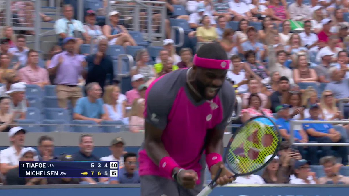 FRANCES IS NOT DONE YET. He breaks as Michelsen was serving for the match!