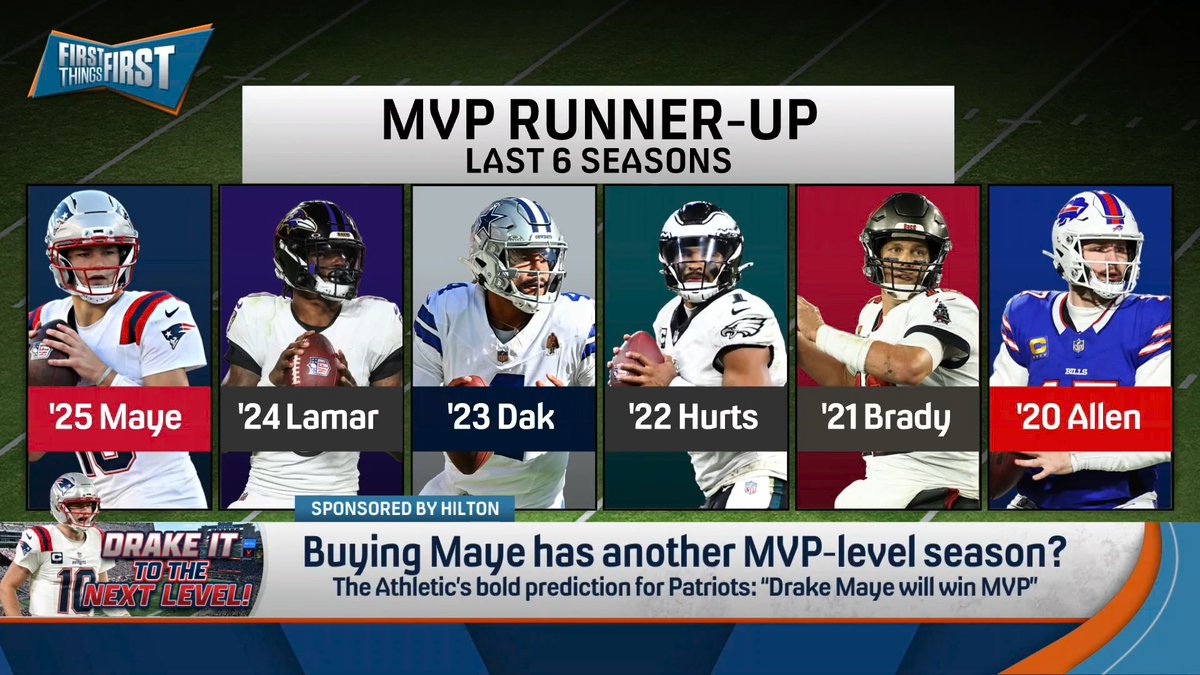 Buying Maye has another MVP-level season? Chris Broussard answers: “I like Drake Maye but one season is not gonna convince me, unless it’s a season like Mahomes had… It’s hard to win MVP when you don’t make the playoffs & I’ve already told you they’re not making the playoffs.”