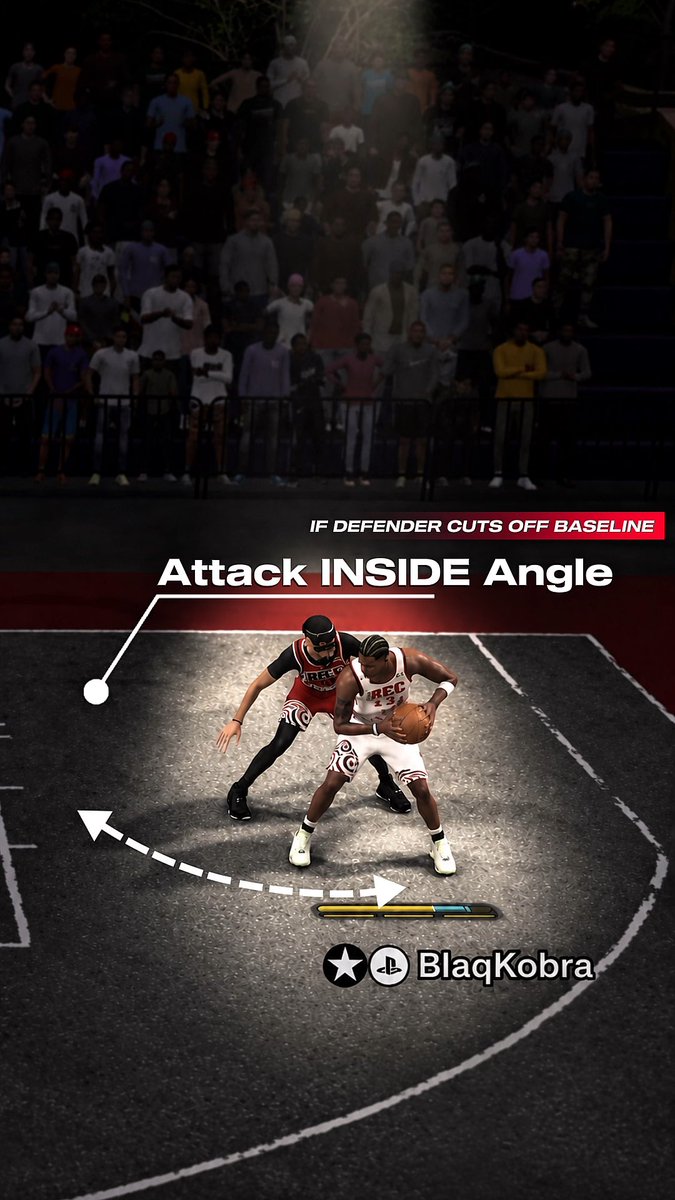 Counter Scoring Tip 💡 If your defender is committed to taking away the baseline in the Post, attack inside with a Post Drive. Their ratings/badges won't matter if they're giving up position.