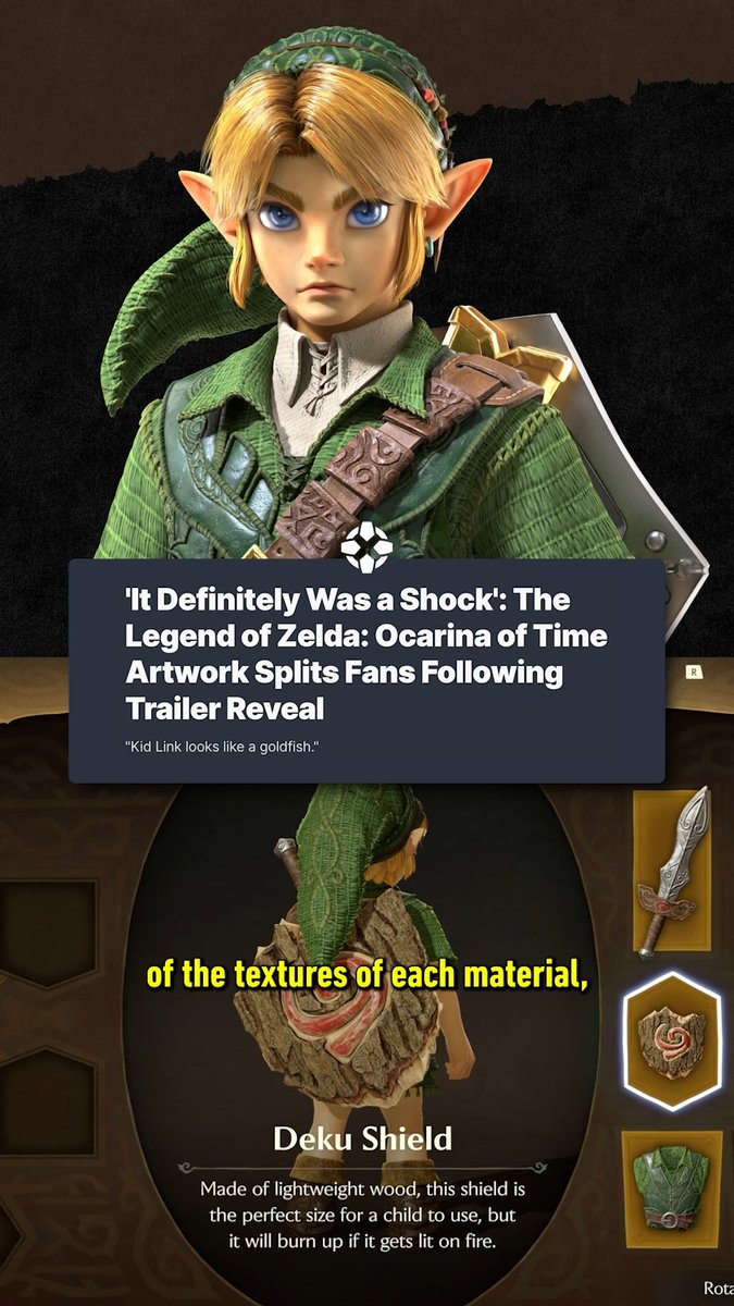 What was your reaction to the new art style for The Legend of Zelda: Ocarina of Time remake? Let us know your thoughts! #NintendoDirect