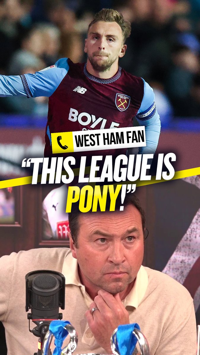 โ๏ธ "We'll walk this league." ๐ณ "Derby & Bolton... they're both pony!" This West Ham fan claims they'll "walk" the Championship and claims the standard of the league is "pony"