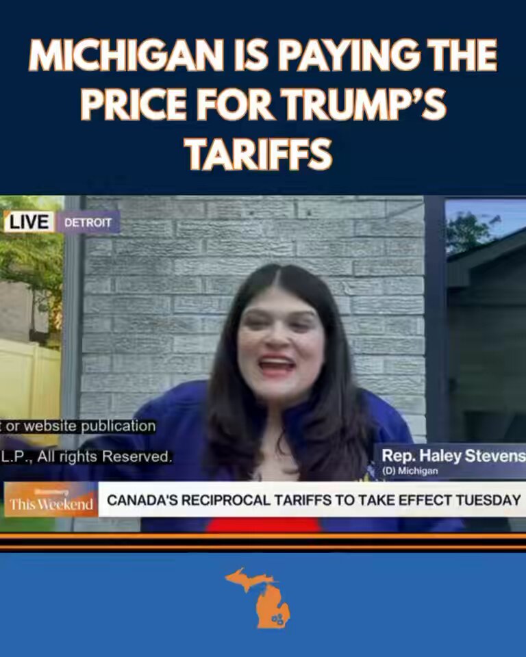 Michigan workers shouldn’t have to pay the price for Trump’s reckless trade war with Canada. Enough chaos. I’m sick and tired of watching Michigan families and manufacturers get stuck with the bill.