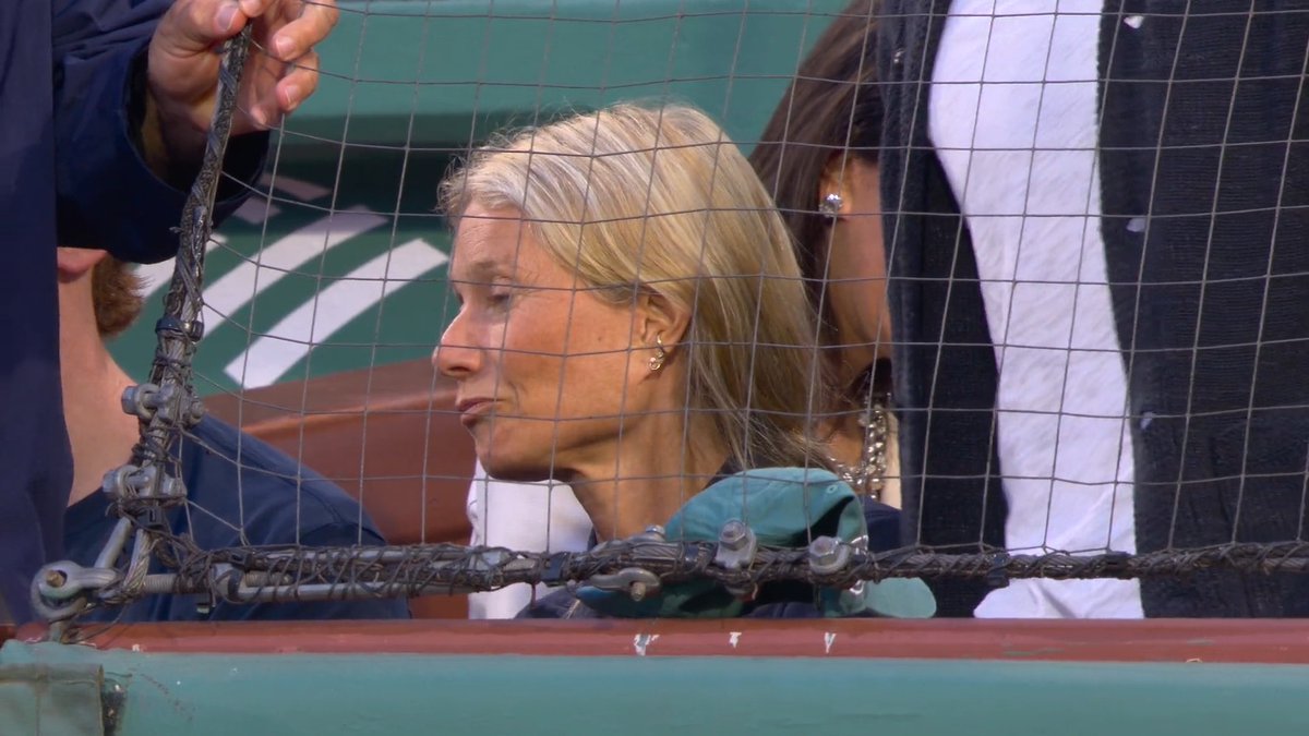.Gwyneth Paltrow taking in some #RedSox baseball tonight!