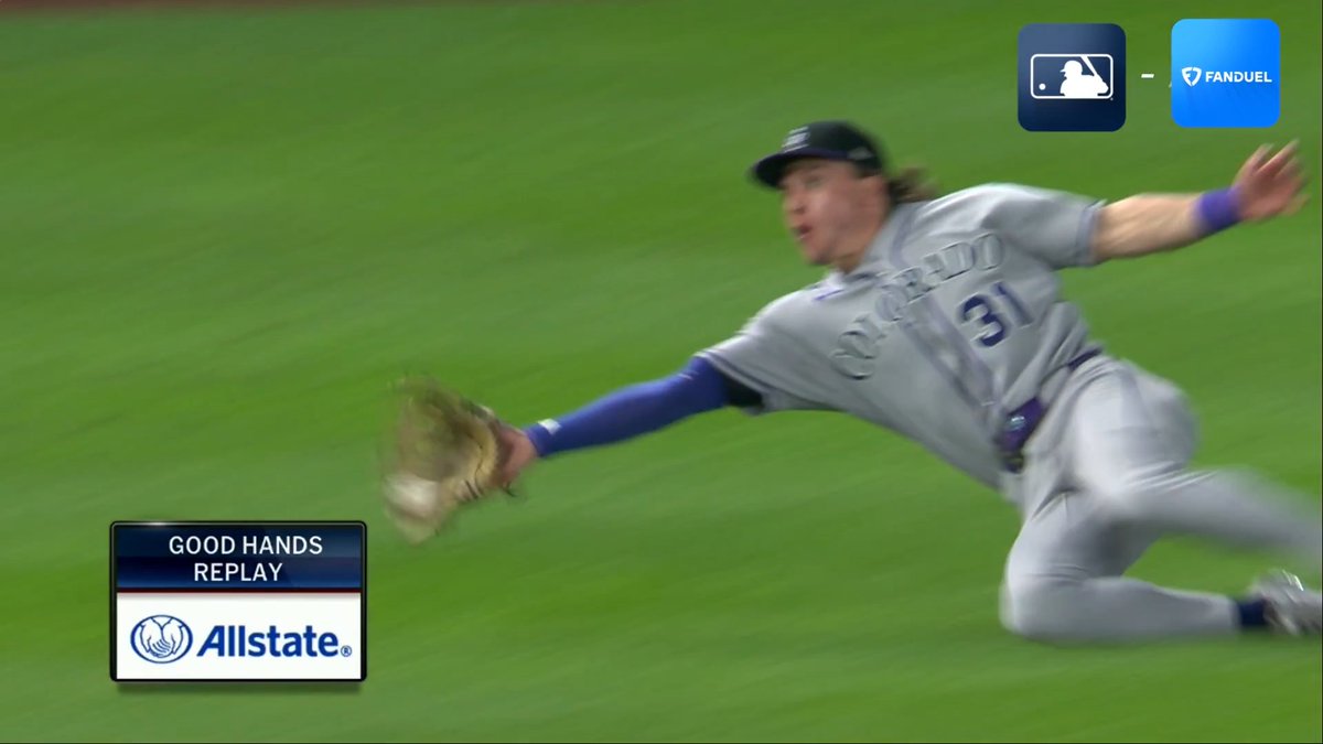 Jake McCarthy takes away a hit with a sliding grab 🫡