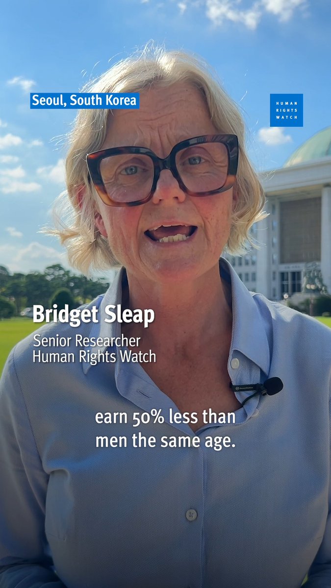 NEW: Women in South Korea face systemic gender discrimination at every stage of their working lives. These adverse impacts accumulate as women get older. In a new report, HRW found that the older women get, the fewer work opportunities they have, and the worse their working conditions become. Learn more: