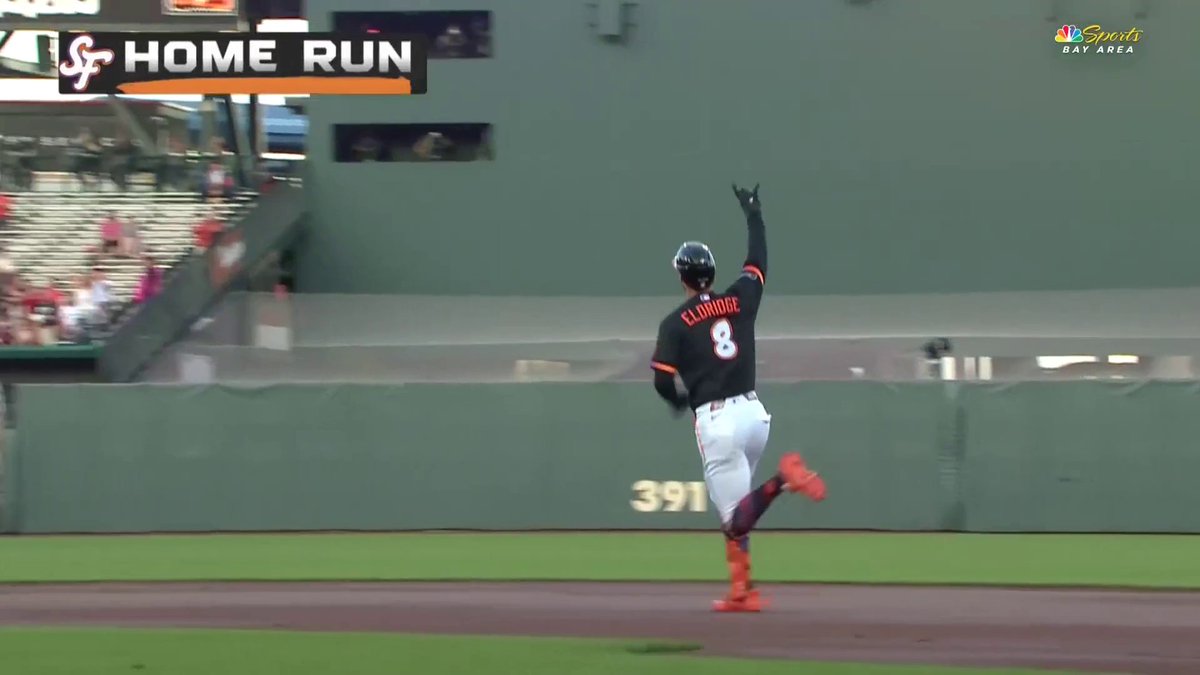 Bryce Eldridge's 16th homer was one of his most impressive this year. Went the other way on an elevated fastball from a lefty: