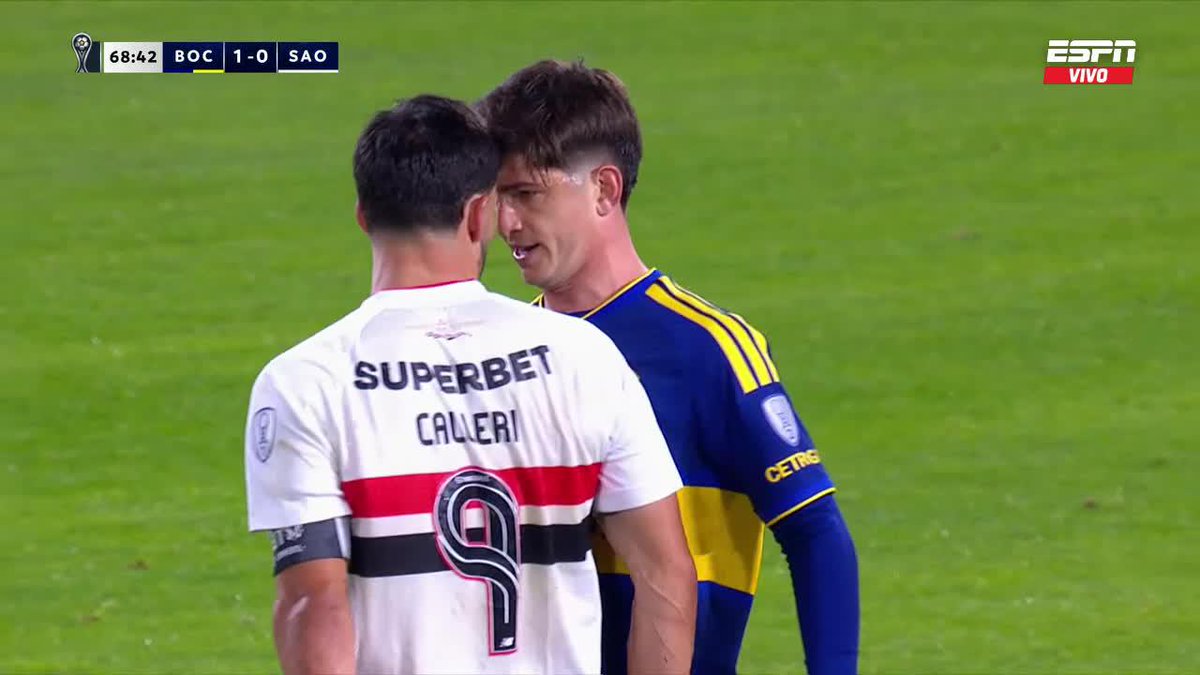 ⚠️El CABEZAZO de Calleri a BELMONTE. 🟨Fue amonestado y se pierde la REVANCHA por acumulación de amarillas.