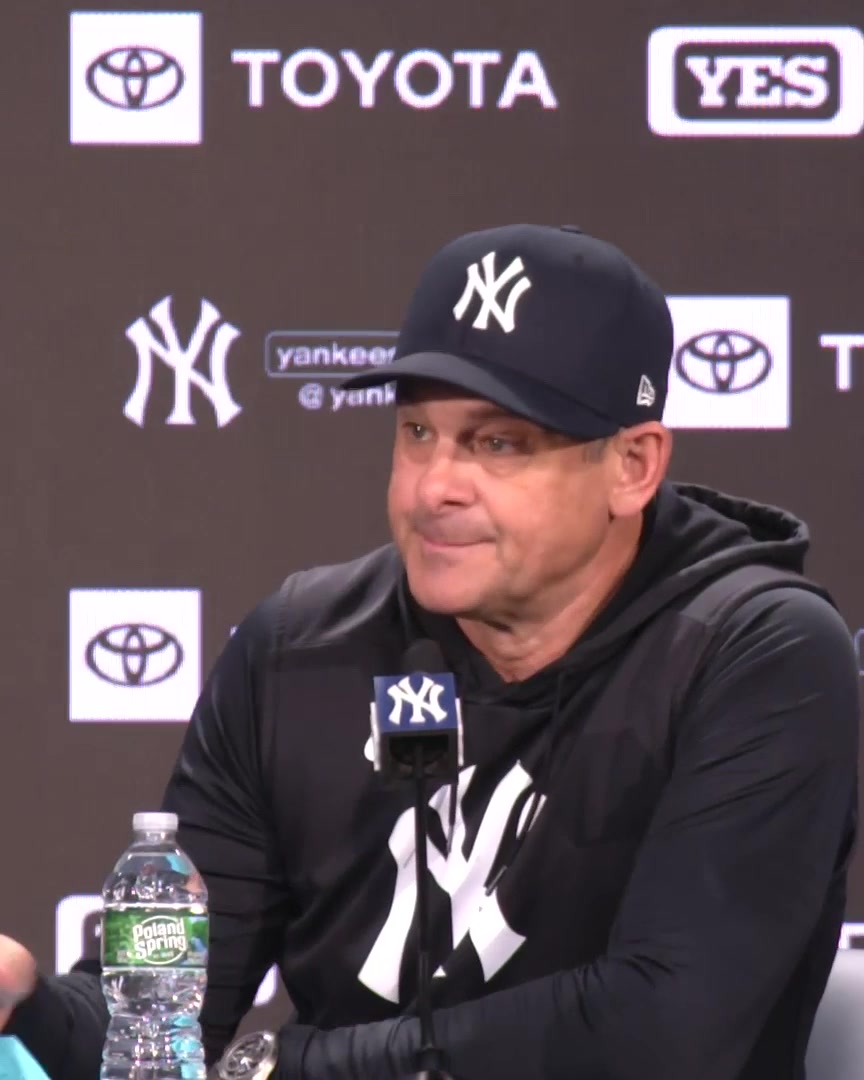Aaron Boone says Aaron Judge was not pleased with him after being taken out of the game