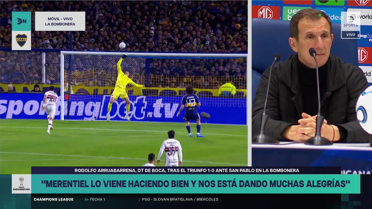 "HOY FALLECIÓ LA ABUELA Y ESTUVO PRESENTE. HIZO UNA GRAN ACTUACIÓN Y AHORA ESTÁ VIAJANDO A COLOMBIA" El Vasco Arruabarrena valoró el aporte de Álvaro Montero pese a sufrir una pérdida familiar horas antes del comienzo del encuentro. #DSPORTSNoticiasNite