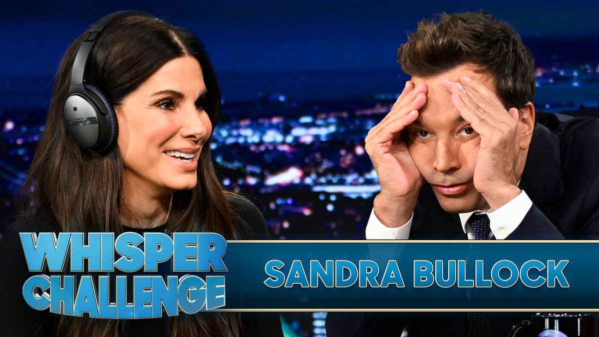 Whisper Challenge w/ Sandra Bullock! 🎧 #FallonTonight