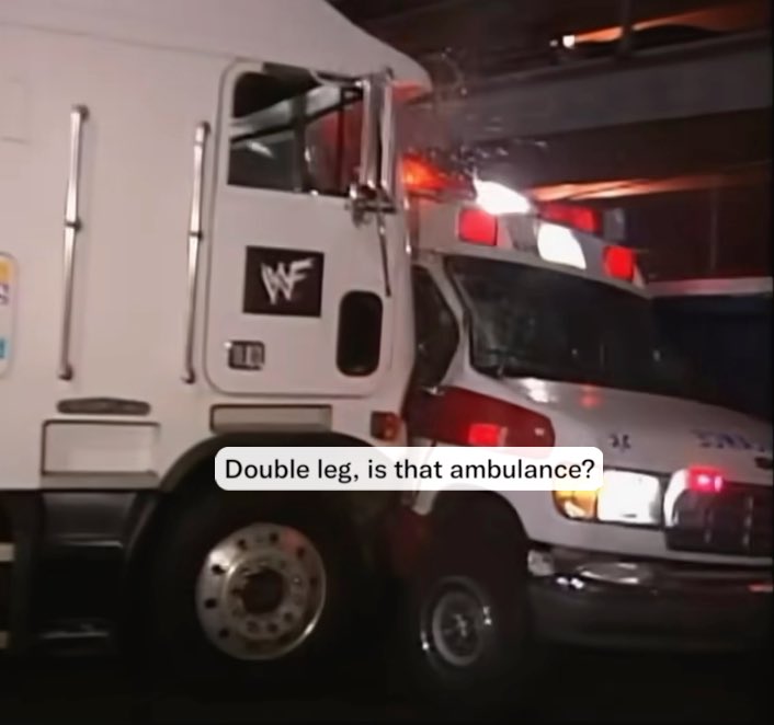 27 years ago today, during a Buried alive match that featured The Rock and Mankind Vs The Undertaker and The Big show STONE COLD STEVE AUSTIN MADE HIS RETURN TO TAKE OUT HHH AND DROVE A TRUCK INTO AN AMBULANCE 3 TIMES. The fact that this happened on a random episode of Smackdown is insane. 🤯 (1999)