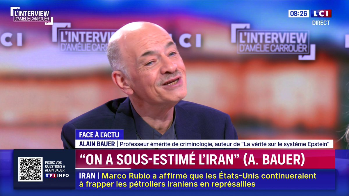 🔴 Iran/USA : 🗣️ Alain Bauer : "Tout le monde a sous-estimé l'adversaire iranien (...) l'Iran a prévu, anticipé et préparé un conflit majeur avec les États-Unis" 📺 L'interview d'Amélie Carrouër | Matinale LCI