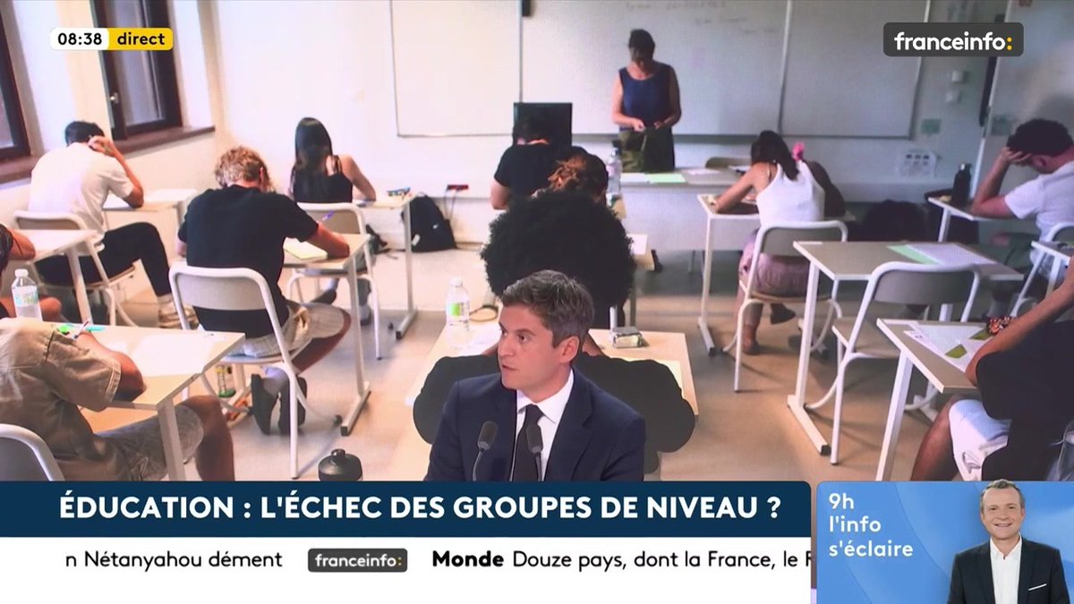 🔴 Classement Pisa et baisse du niveau des élèves français ➡️ "Il y a eu pendant ces deux quinquennats une ambition sur l’éducation mais il n’y a pas eu de ligne constante", regrette Gabriel Attal