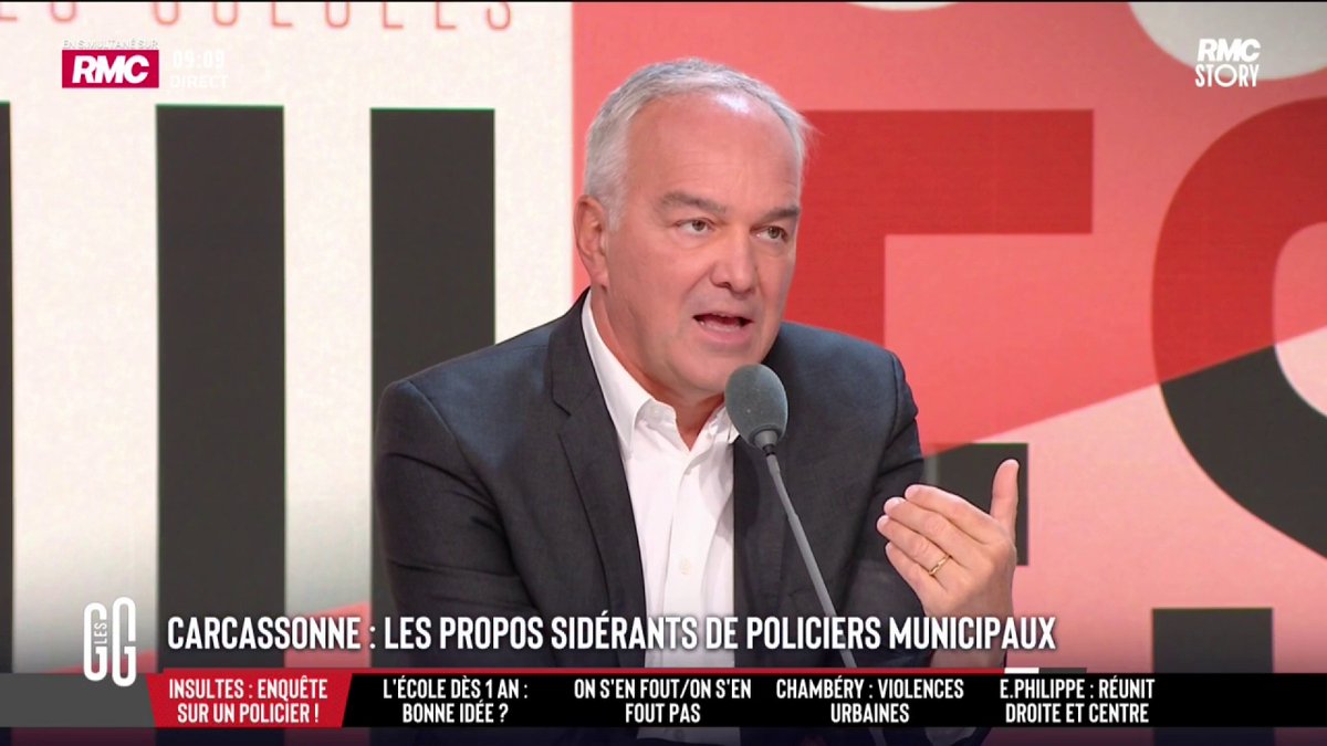 🔴 Propos racistes de policiers à Carcassonne: l’un d’entre eux aurait eu des liens avec le RN 🗣️ Olivier Truchot: "Ça ramène encore le RN à des histoires de racisme. Ils ont beau dire: 'On fait le ménage.' À chaque fois, on tombe soit sur un élu soit sur un type qui y a bossé."