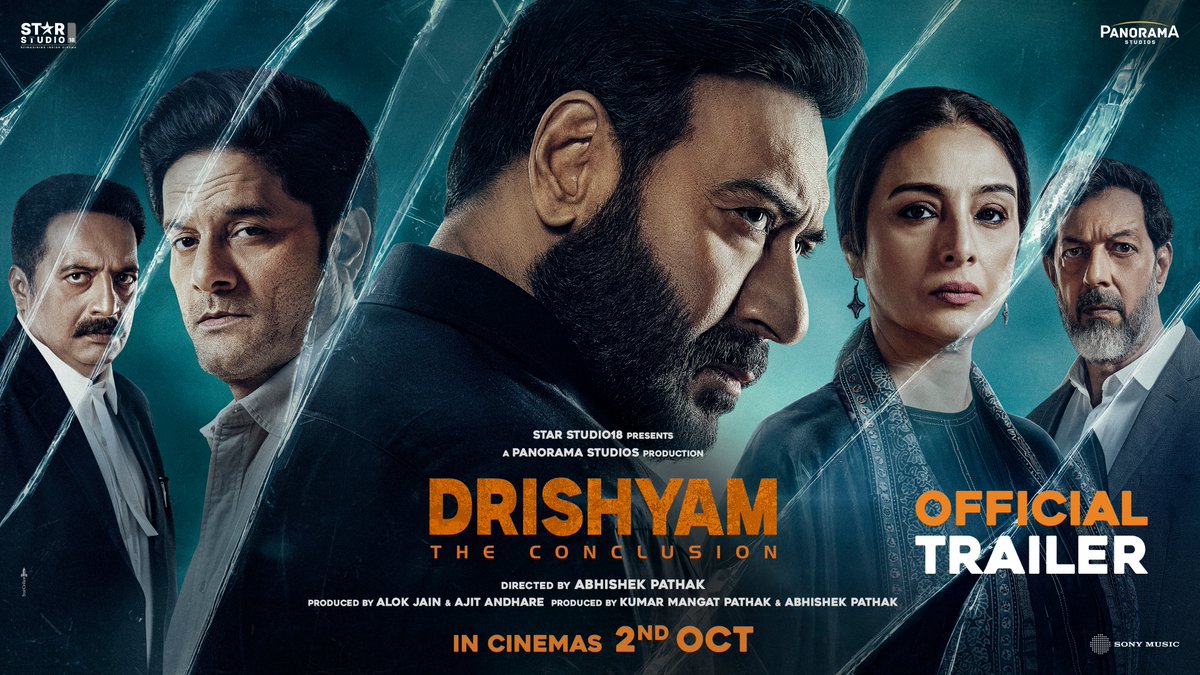 Har drishya ek sawaal. Har raaz ek jawaab. Kaun hoga kispe bhaari? The ultimate end begins now. #DrishyamTheConclusion TRAILER OUT NOW. In cinemas 2nd October. #DrishyamDay #2ndOct