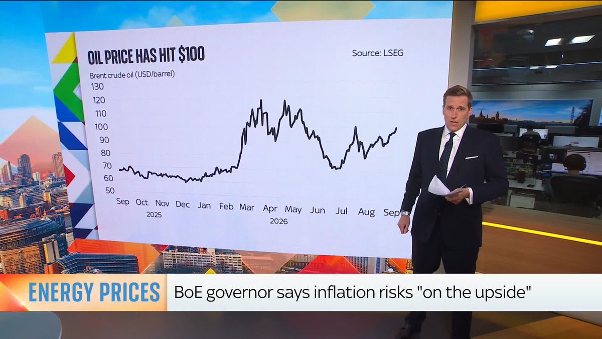 BREAKING: Oil rises above $100 a barrel as Middle East conflict escalates. Sky's @wilfredfrost explains why.