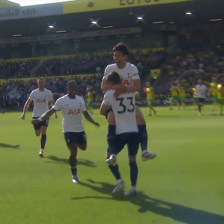 Norwich 0-5 Tottenham Arsenal fans changing their pfp’s to Norwich shirts before the game, Sonny winning his golden boot, securing UCL football >>>