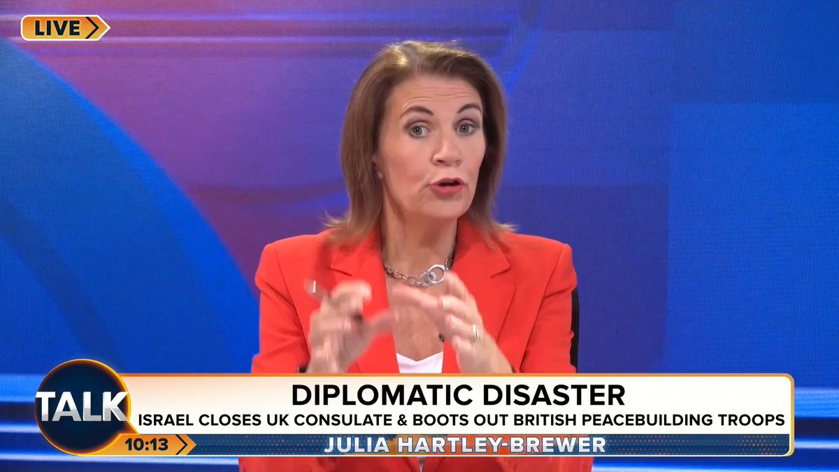 🚨"How many people do YOU think died last year in settler violence in the West Bank??? "FOUR people! The idea that would merit the first statement from our virtue-signalling Foreign Secretary is ABSURD and morally obscene!" Julia Hartley-Brewer