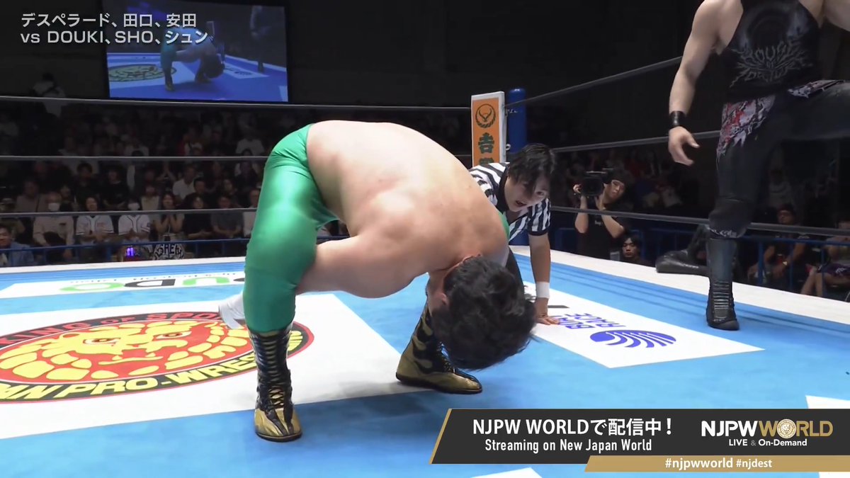 Can 田口隆祐（DDT UNIVERSAL王者・いわぬまＰＲ大使） hold on...? Streaming now on #njpwworld #njdest