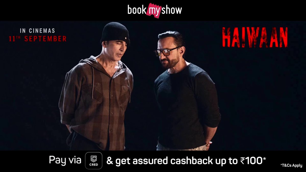 He can’t see the danger. But he can feel it coming. 👊 Experience the action on the big screen. 🔥 Book your tickets now! 🎟️ #Haiwaan #SaifAliKhan #AkshayKumar #SaiyamiKher #BomanIrani #ShriyaPilgaonkar #Movies #Plans #BookMyShow