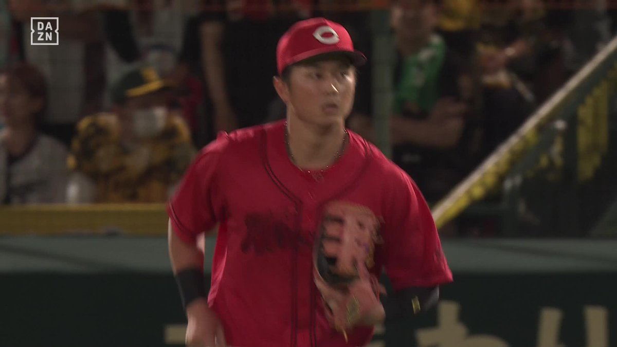 あわやの一打も 髙橋遥人 ライトオーバーの打球も... 佐々木泰からの中継プレー＆持丸泰輝の好タッチで先制阻止✨️ ⚾️阪神×広島 #阪神タイガース #carp #だったらDAZN