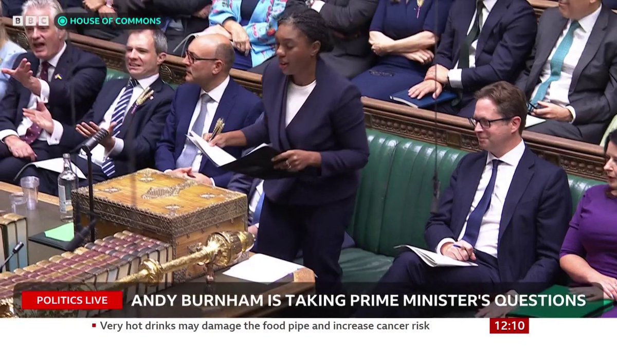 Kemi Badenoch asks the PM why he is planning to “surrender” the Chagos Islands Andy Burnham says “we will not surrender our base at Diego Garcia” and that he is in discussions with the US about that #PMQs