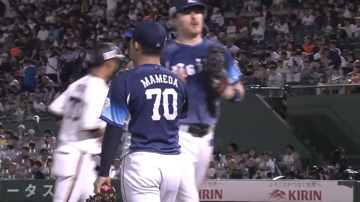 2番手の #豆田泰志 投手が3者凡退に抑える! 4回の好リリーフから始まり、最後は鮮やかに三振を奪います! #seibulions #打破