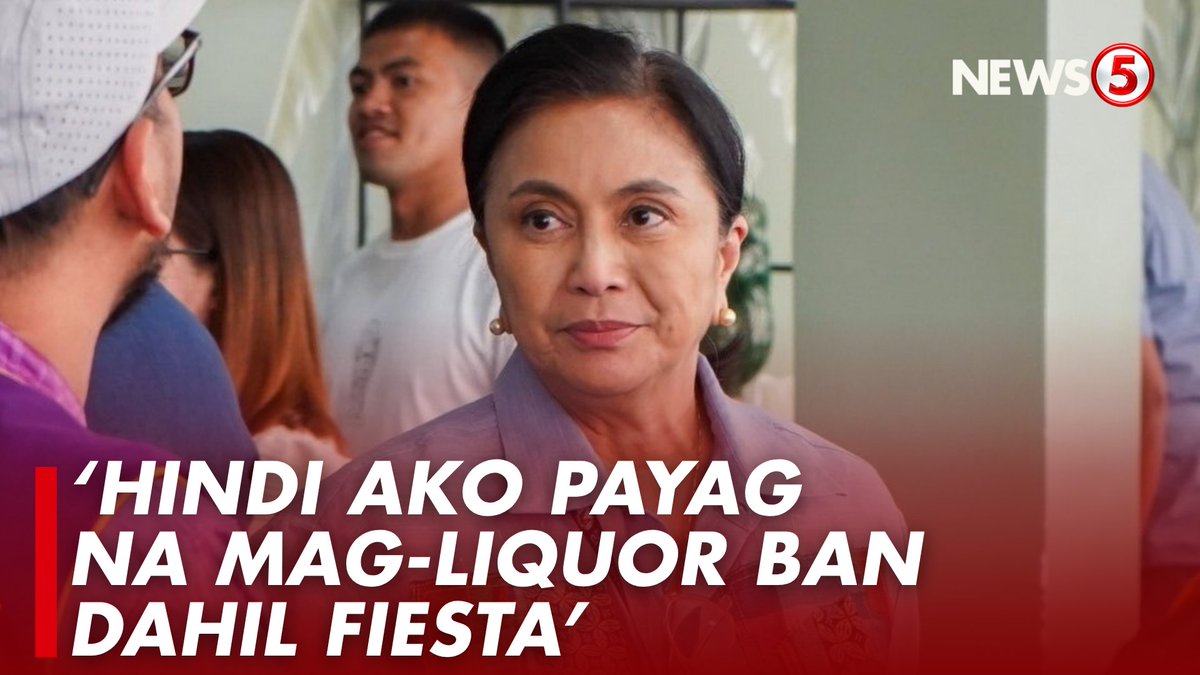 ‘HINDI AKO PAYAG NA MAG-LIQUOR BAN DAHIL FIESTA’ Tumutol si Naga City Mayor Leni Robredo sa mungkahing liquor ban sa buong Peñafrancia festivities, kabilang ang mga religious events. Ayon kay Robredo, tradisyon na ang pag-inom tuwing Peñafrancia at mas mainam na tutukan ng pulisya ang mga umiinom na nagiging unruly kaysa ipagbawal ang alak sa lahat.