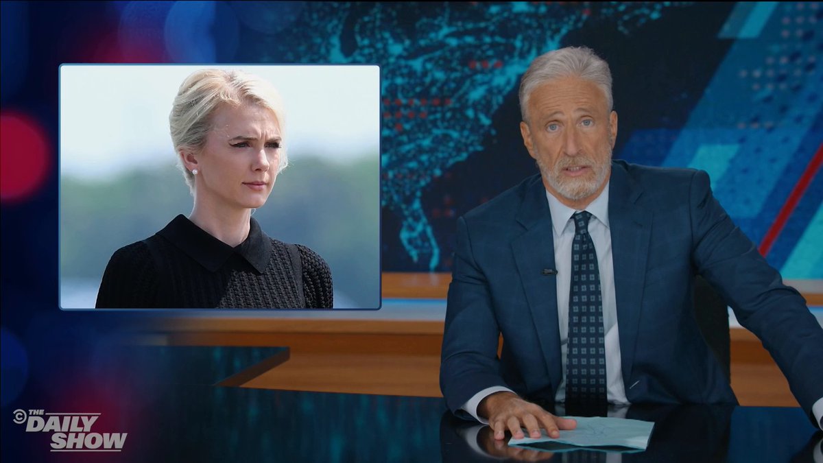 Jon Stewart has some questions about Natalie Harp, whose whole job is to reinforce Trump's warped reality