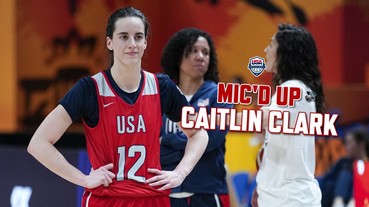 🔊 Caitlin Clark Mic'd Up at 🇺🇸 #USABWNT practice!