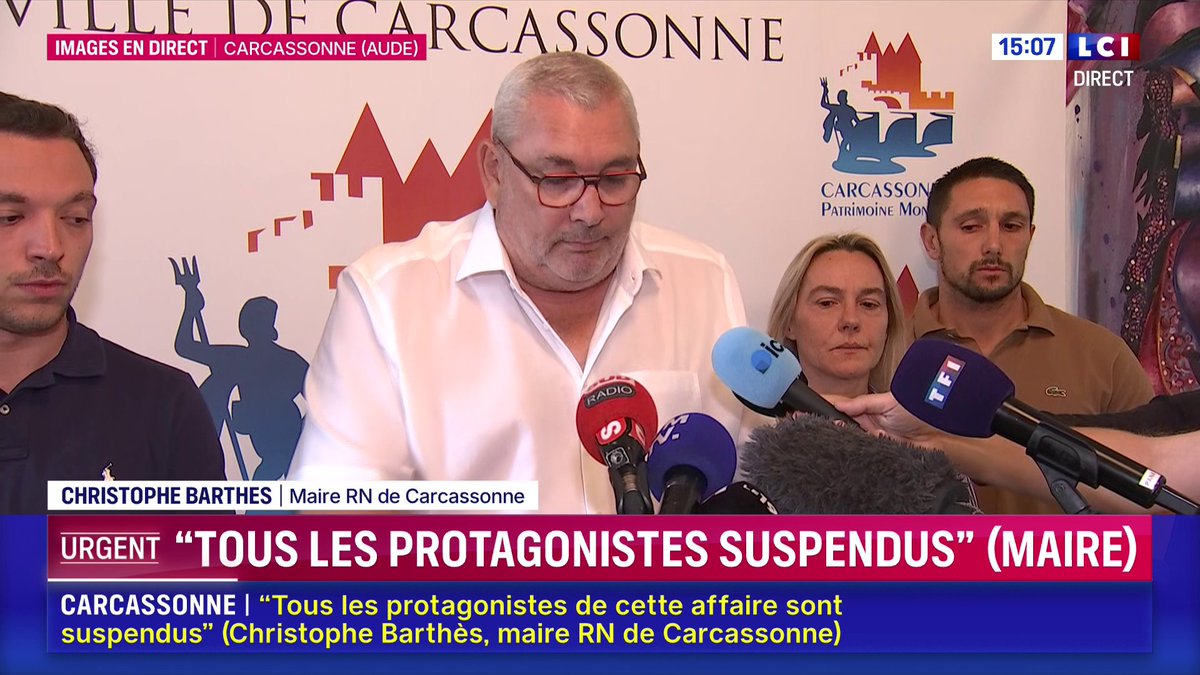 🔴 Vidéo de policiers municipaux tenant des propos racistes : "Tous les protagonistes sont suspendus" annonce le maire RN de Carcassonne Christophe Barthès