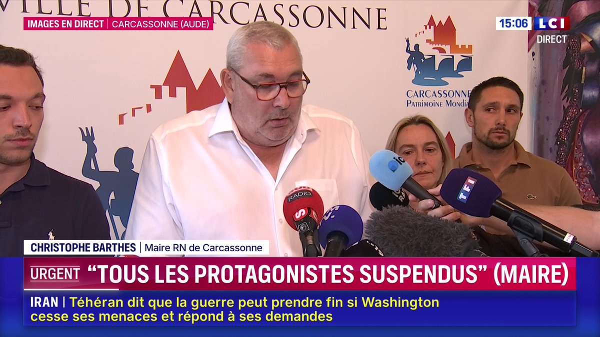 🔴 Vidéo de policiers municipaux tenant des propos racistes : "Il y a une volonté de nuire à la nouvelle équipe municipalel" exprime le maire RN de Carcassonne Christophe Barthès