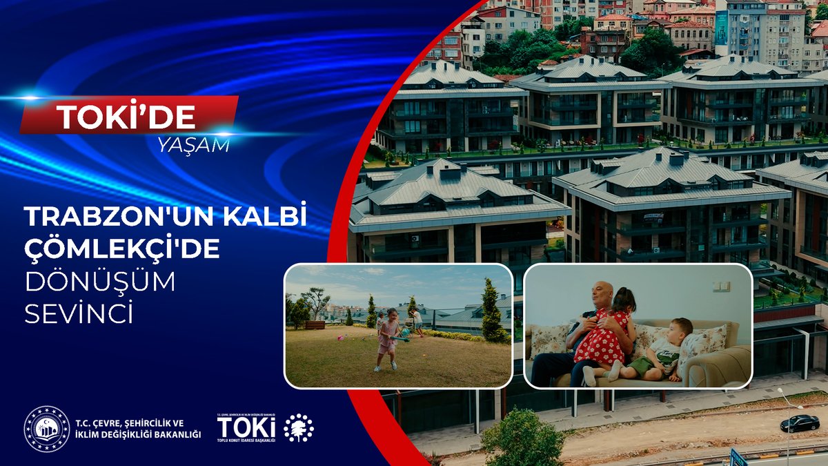 🏘️ Trabzon Çömlekçi Kentsel Dönüşüm Projemiz ile vatandaşlarımız hem güvenli ve modern konutlarına hem de sosyal yaşam alanlarına kavuştu. 🌟 30 yıl yollarda şoförlük yaptıktan sonra memleketinde yeni evine yerleşen emekli vatandaşımız Şaban Demirci: ➡️ "Beklememize değdi. Umduğumuzdan çok daha iyisini bulduk, evimiz her şeyiyle dört dörtlük." 🌳 Sadece sağlam binalar değil; sosyal donatıları, yeşil alanları ve çocuk oyun parklarıyla nitelikli bir yaşam alanı inşa etmeye devam ediyoruz. #TOKİ #Trabzon #Çömlekçi #KentselDönüşüm #TOKİDEYAŞAM