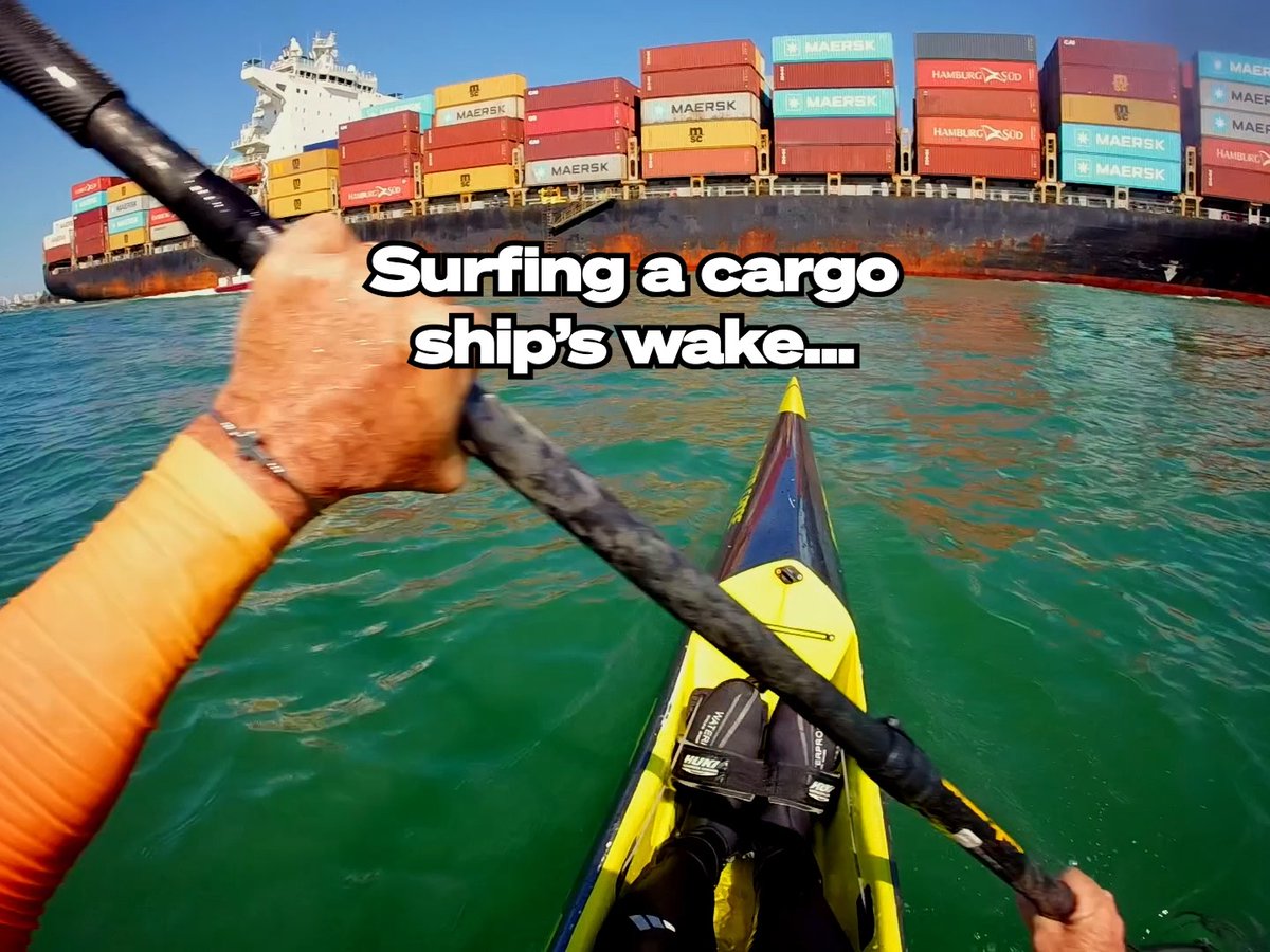 Marcos Lopes Santos is a little busy, call back later 📞 🎥 Shot on the $205 4K GoPro HERO 👉 🏆 $500 GoPro Award #GoPro #POV #Kayaking #CargoShip
