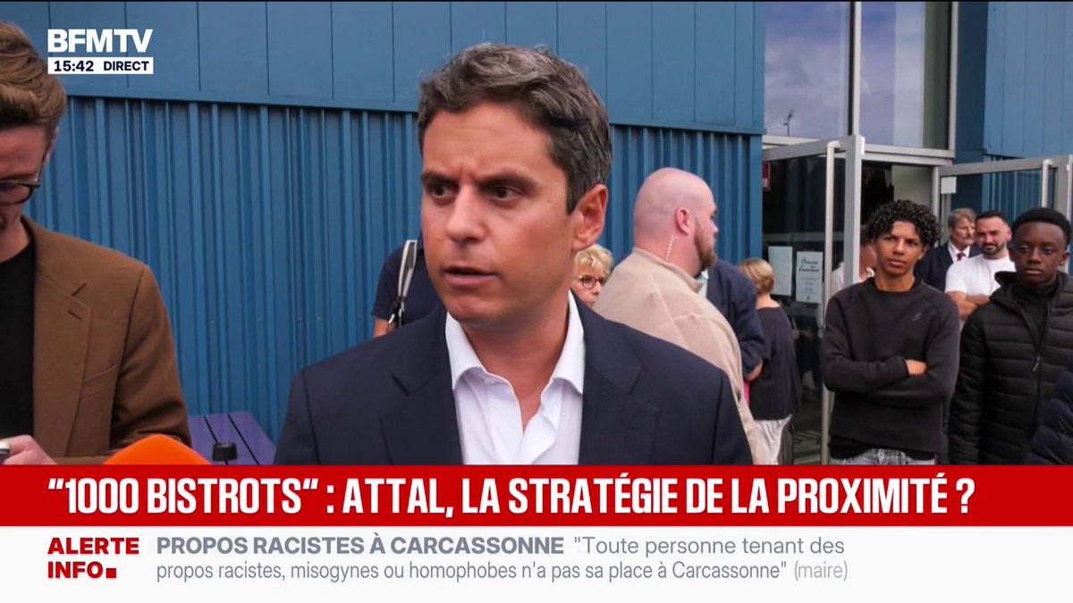💬 "À quel moment boire de la bière, c’est faire la promotion de l’alcoolisme?" Gabriel Attal, candidat "Renaissance" à l'élection présidentielle, défend le lancement de son "opération 1.000 bistrots"