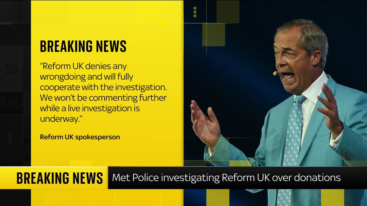 The Met Police have launched a criminal investigation into Reform UK over allegations broadcast by Channel 4 News that the party breached foreign donation rules. Ali Fortescue and JayneSeckerSky discuss the allegations and potential consequences if Reform is found to be guilty.