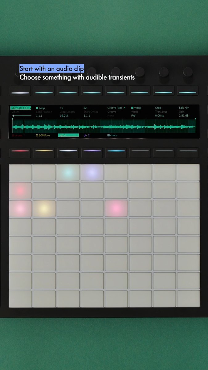Sample, slice, and play with new guitar patterns on Push.