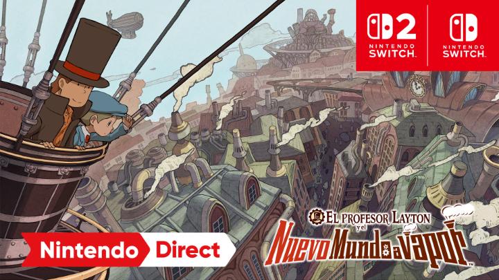 🚨 NUEVO TRÁILER DEL PROFESOR LAYTON Y EL NUEVO MUNDO A VAPOR EL JUEGO SALDRÁ EL 10 DE DICIEMBRE DE 2026. TENEMOS FECHA POR FIN NO ME LO CREO 😭😭😭 #NintendoDirect