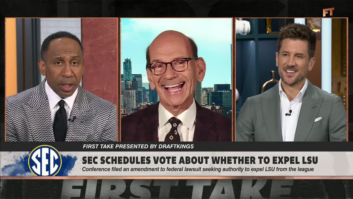 "I'm gonna raise holy hell [if] they try that on Lane Kiffin." Stephen A. speaks on the SEC voting to expel LSU from the conference 🏈