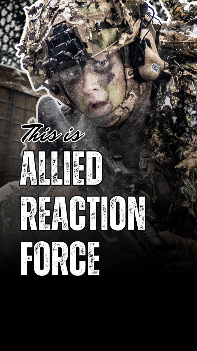 This is NATO’s Allied Reaction Force 🛡️ Capable of deploying at short notice, this high-readiness force can respond to any crisis facing the Alliance immediately