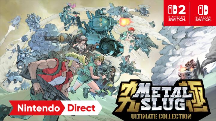 This run-and-gun action series is back with 10 titles in 2027! METAL SLUG ULTIMATE COLLECTION comes to Nintendo Switch 2 and Nintendo Switch with online multiplayer and rankings, the long-lost location test version of the original METAL SLUG, and more. #NintendoDirect SNK GLOBAL