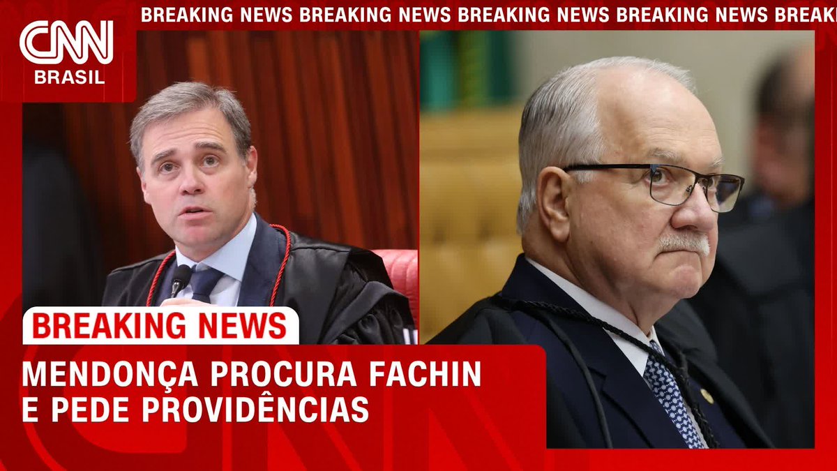 Mendonça procura Fachin e pede providências; Assista #LiveCNNBrasil