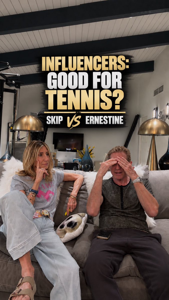 Is this the future of tennis? 🎾 Tennis Influencer debate this week on Skip Vs Ernestine. #usopen #tennis #influencers