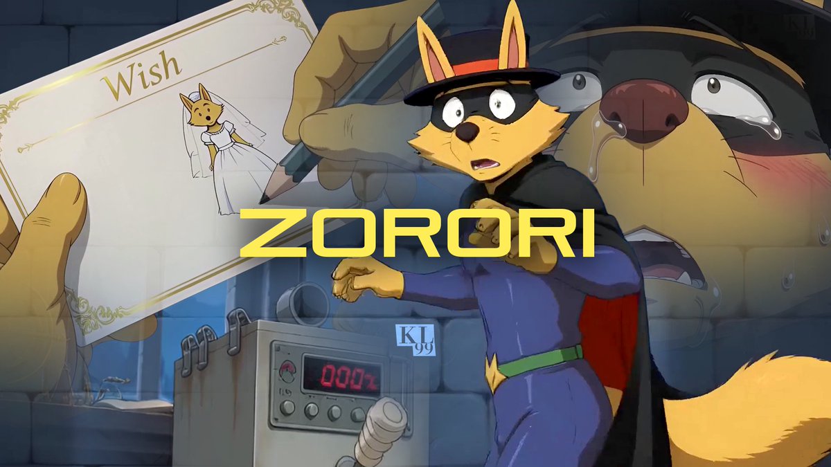 #Zorori successfully invented a wish-granting machine! Is he about to get the cute little wife he’s always dreamed of? 🍑 - #NSFW #Furry #gay #KaiketsuZorori