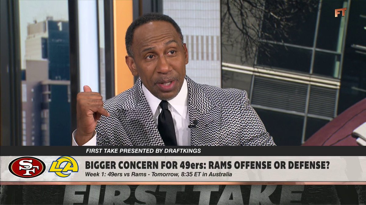 "How can we ignore the fact that even before any of that happened, they were considered Super Bowl favorites this year." Stephen A Smith advises to not forget how dominant the Rams' offense is 🏈